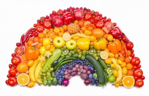 cores dos alimentos