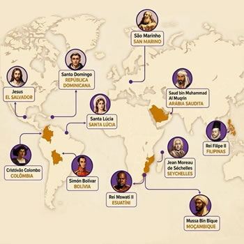 Países nomeados em homenagem às pessoas